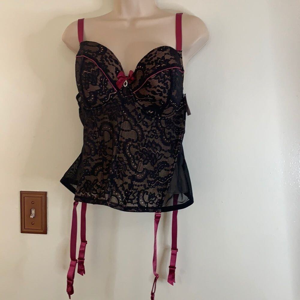NWT ADORE ME LACE CORSET GATHER BELT SIZE 38DD